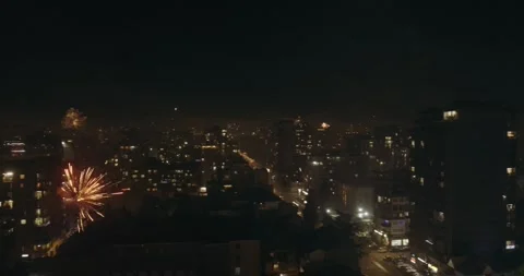 New Year fireworks Stock Footage 266981987