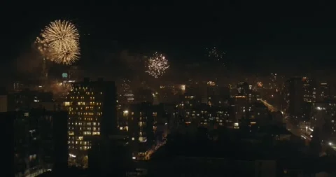 New Year fireworks Stock Footage 266982346