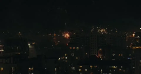 New Year fireworks Stock Footage 266983111
