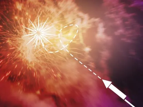 New Year Fireworks 스톡 일러스트