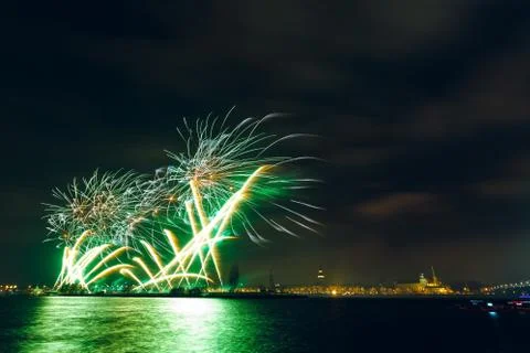 New Year fireworks 스톡 사진