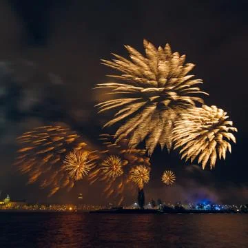 New Year fireworks Stock Photos