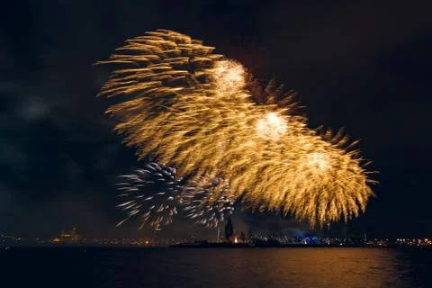 New Year fireworks 스톡 사진