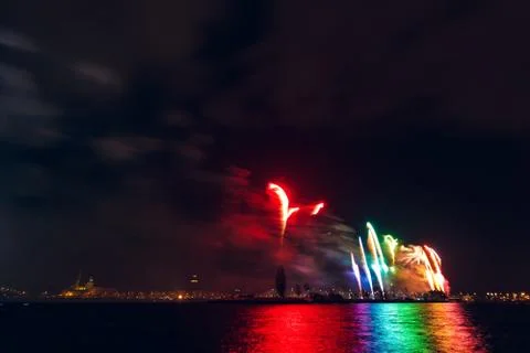 New Year fireworks Foto stock
