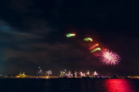 New Year fireworks 스톡 사진