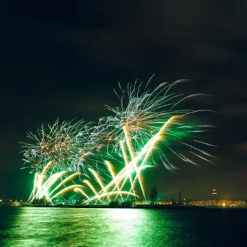 New Year fireworks 스톡 사진