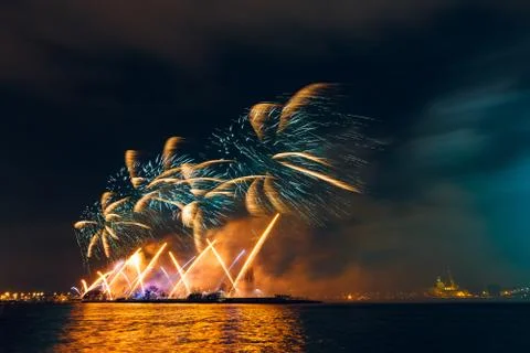 New Year fireworks 스톡 사진