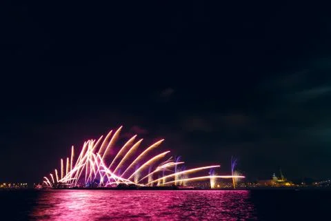 New Year fireworks Stock Photos