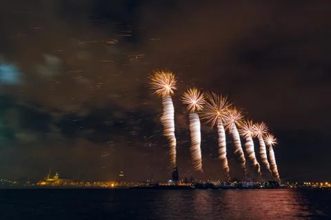 New Year fireworks 스톡 사진
