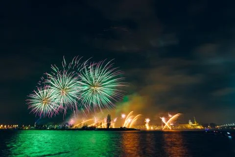 New Year fireworks 스톡 사진