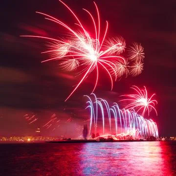 New Year fireworks 스톡 사진