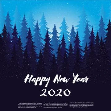New Year Flyer Template .2020. Stock Illustration
