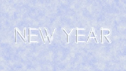 New Year Freezing Text Stock Footage 101448566