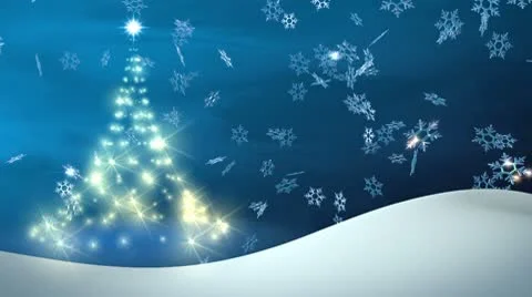 New Year fur-tree from fires Stock Footage 8954607