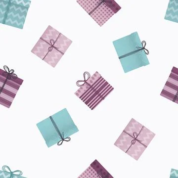 New Year Gift pattern Stock Illustration