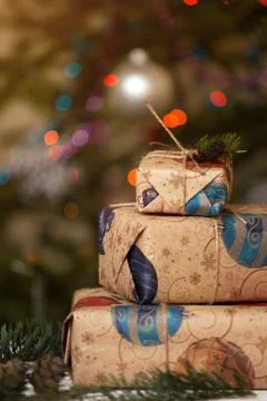 New Year gift Stock Photos