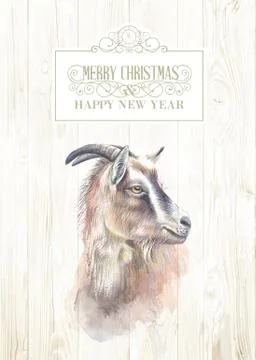 New year goat. Stock Illustration