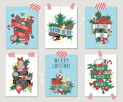 New Year greeting card vector banner isolated template Stock Illustration