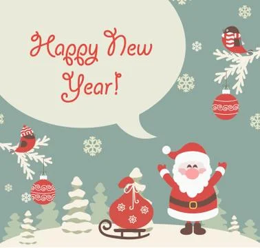 New Year Greeting. Stock Illustration