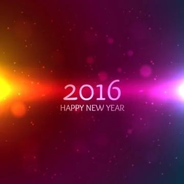 New year greeting with sparkle background Stock Illustration