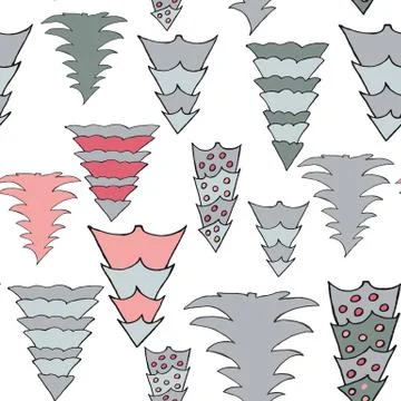 New year hand drawn pattern Stock Illustration