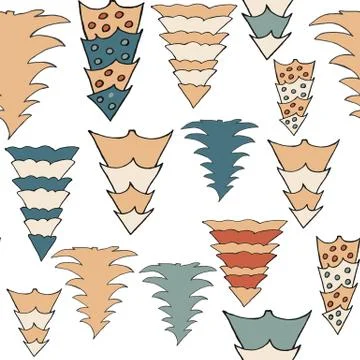 New year hand drawn pattern Stock Illustration