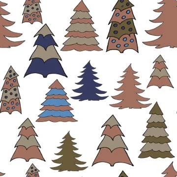 New year hand drawn pattern Illustrazione stock