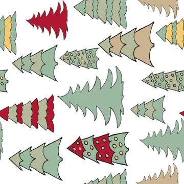 New year hand drawn pattern 스톡 일러스트