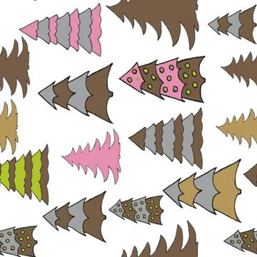 New year hand drawn pattern Stock Illustration