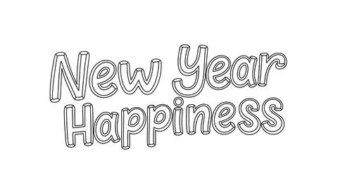 New year happiness Stock Illustration