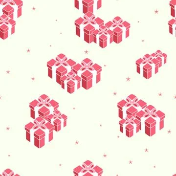 New year holidays seamless pattern Stock Illustration