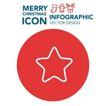 New year icon star vector simple Stock Illustration