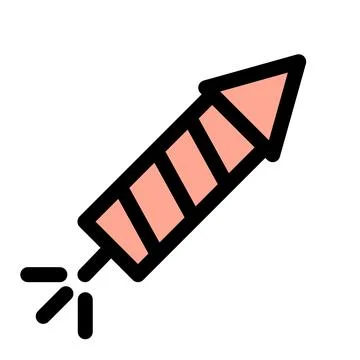 New year icon symbol- firework rocket icon イラスト素材