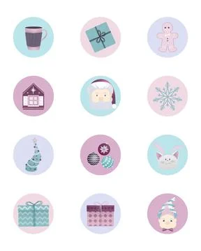 New Year Icons Stock Illustration