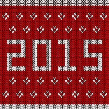 New year knitted background Stock Illustration