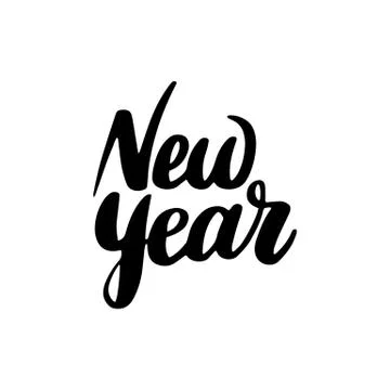 New Year Lettering Stock Illustration