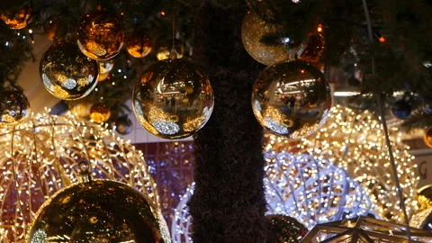 New year, light background. New Year mood, Christmas tree, Christmas tree toys.  Stock Footage 99259408