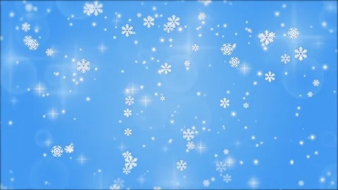 New Year light blue background with snowflakes and glowing particles Stock Footage 83697187