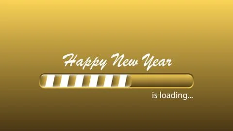 New year loading bar Stock Illustration