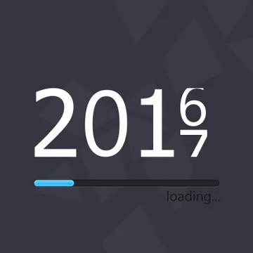 New Year is loading Stock Illustration