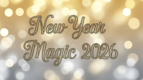 New year magic 2026 Illustrazione stock