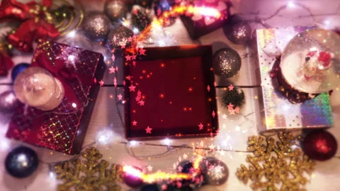 New Year Magic Present Stock Footage 295115517