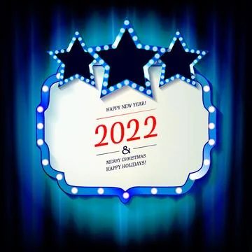 New Year marquee 2022 Stock Illustration