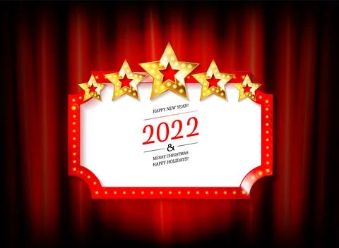 New Year marquee 2022 Stock Illustration