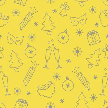 New Year Merry Christmas pattern gift, Santa Illustrazione stock