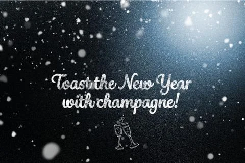 New Year Message on Dark Background Design Stock Illustration