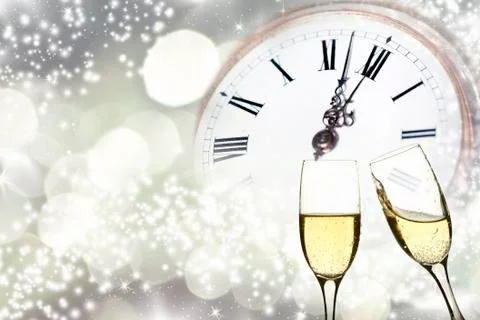 New year at midnight 스톡 일러스트