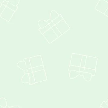 New Year mint pattern with gifts Stock Illustration