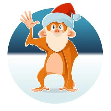 New year monkey Stock Illustration