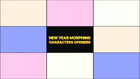 New Year Morphing Characters Openers Motion Graphics Stock Footage 295244317